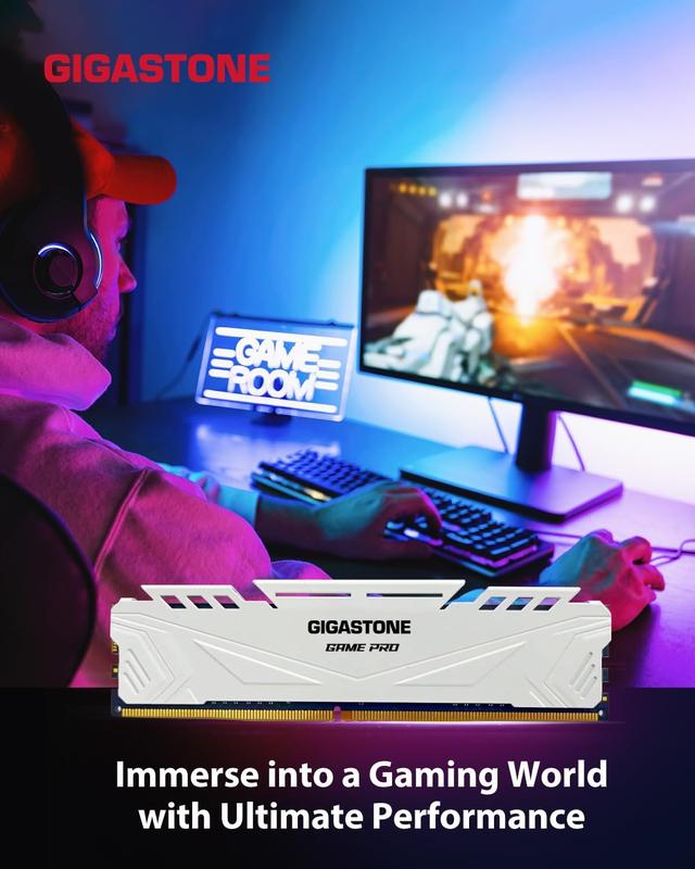 Kit de Memória RAM DDR4 GIGASTONE Game PRO 32GB (2x16GB) 3200MHz